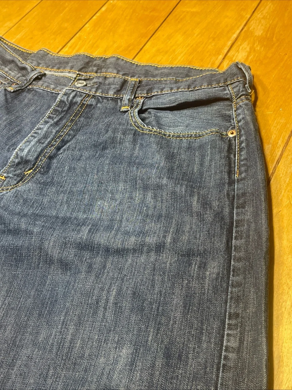 Levi's 569 Dark Blue Straight-Leg Loose Fit Jeans Size 36x32